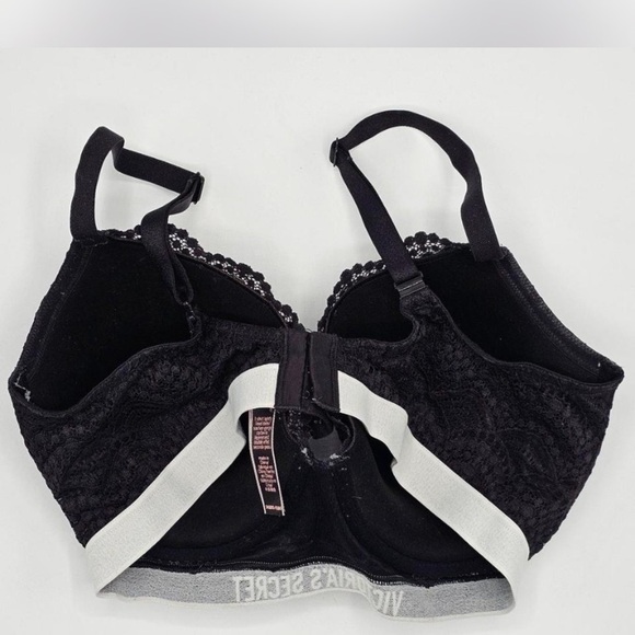 Victoria's Secret Black Lace Bra with Logo Band - Picture 2 of 5